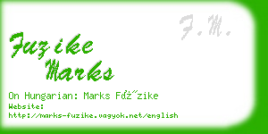 fuzike marks business card